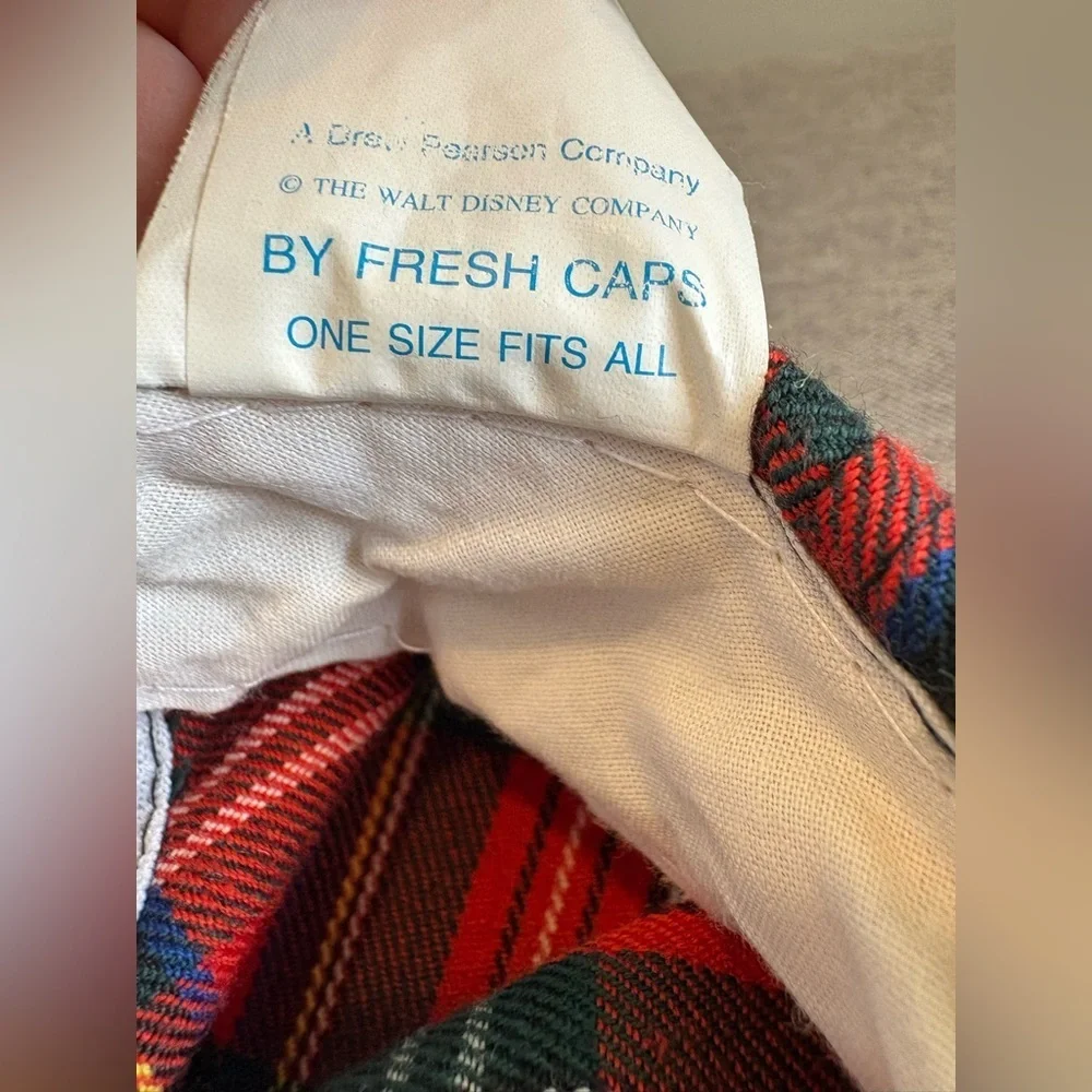 Vintage Disney Mickey Mouse Plaid Adjustable Snapback Hat Unisex - Picture 4 of 5